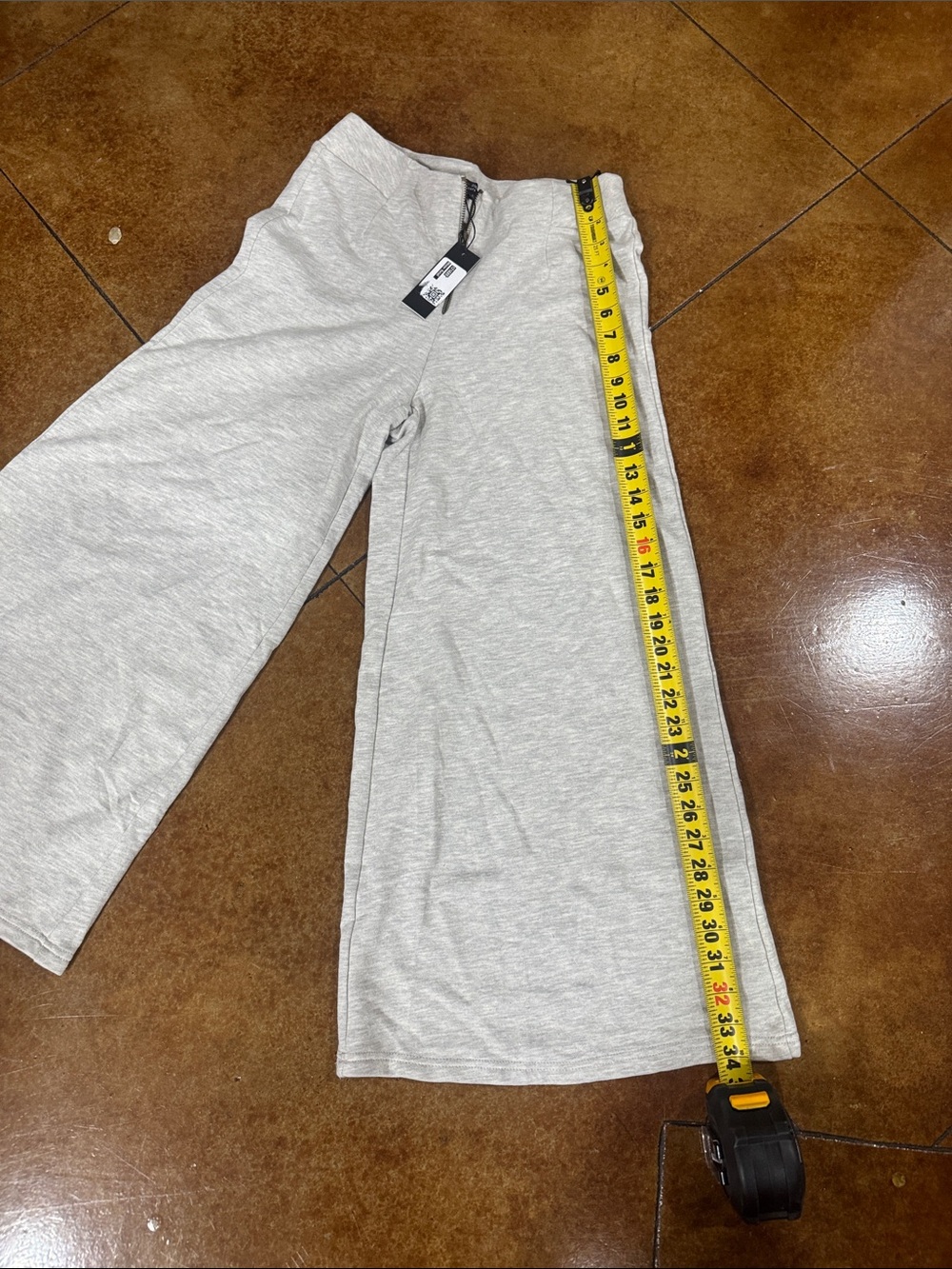 Women's Light Gray Wide-Leg Hybrid Pants - Comfortable Everyday Style
